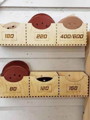 Laser cut sand paper holder
