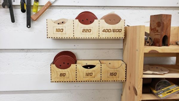 Laser cut sand paper holder